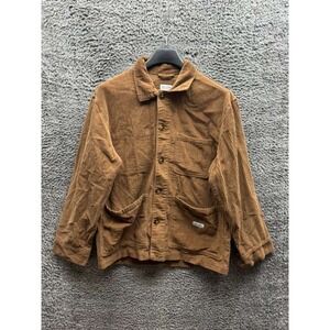 Banks Journal Drifter Wabi Corduroy Cotton Chore Coat Jacket Brown Mens Size L